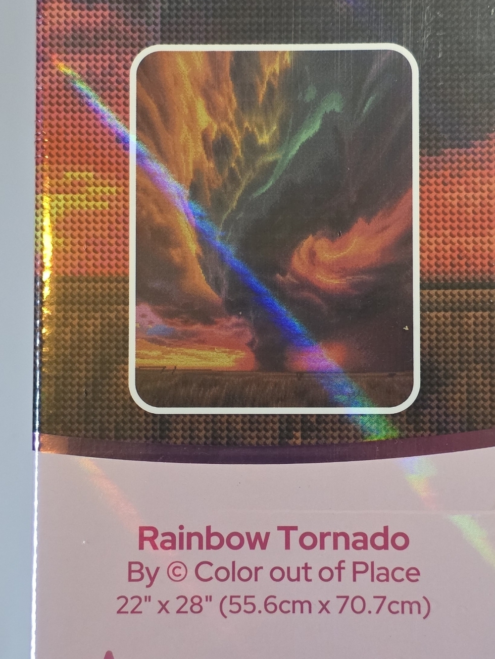 Diamond Art Club RAINBOW TORNADO - Discontinued Rare DAC Kit - 22"x28" Round
